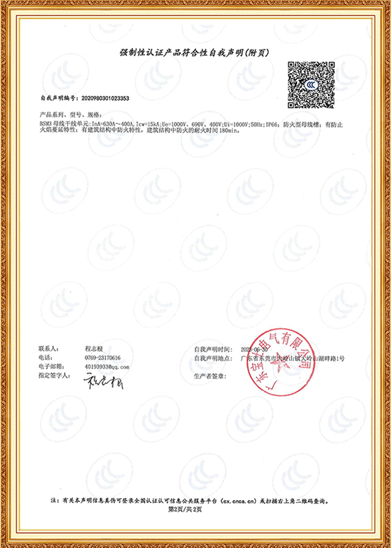 强造性认证产品切合性自我申明
